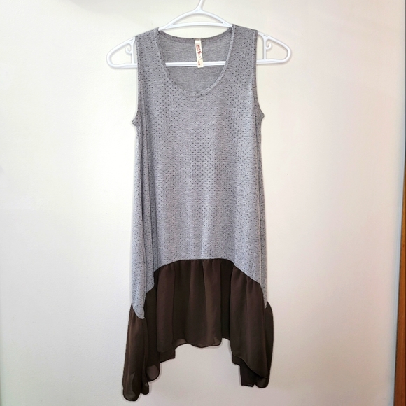 Women's Grey Brown Shift Dress - Picture 1 of 7
